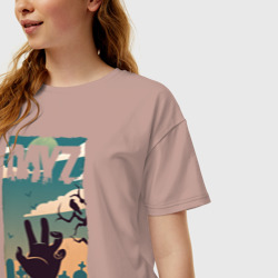 Женская футболка хлопок Oversize DayZ зомби - фото 2