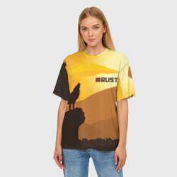 Женская футболка oversize 3D Rust - фото 2