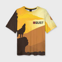 Женская футболка oversize 3D Rust