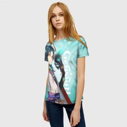 Женская футболка 3D Genshin Impact Сяо - фото 2
