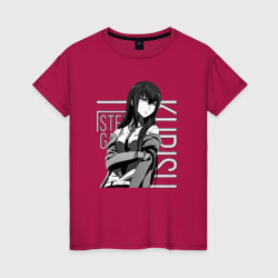 Женская футболка хлопок Kurisu Makise