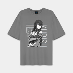 Женская футболка Oversize хлопок premium Kurisu Makise
