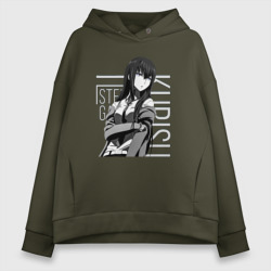 Женское худи Oversize хлопок Kurisu Makise