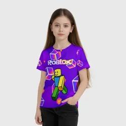 Детская футболка 3D Roblox кубы - фото 2