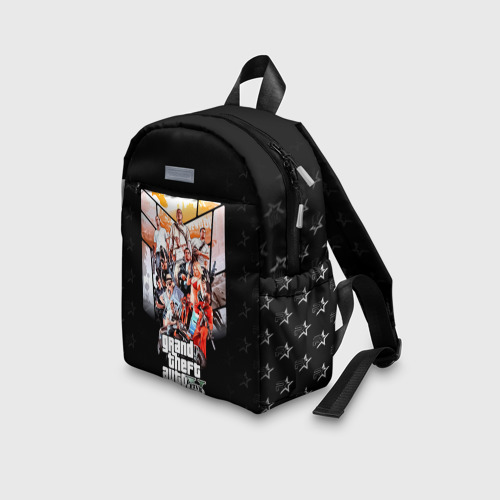 Детский рюкзак 3D с принтом Grand Theft Auto five, вид сбоку #3