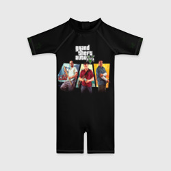 Детский купальный костюм 3D Grand Theft Auto V персонажи