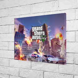Холст прямоугольный Экшен Grand Theft Auto v - фото 2