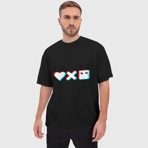 Мужская футболка oversize 3D Любовь, смерть и роботы, цвет 3D печать - фото 3