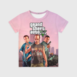 Детская футболка 3D Персонажи ГТА 5