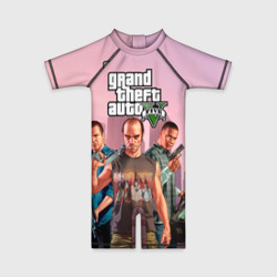 Детский купальный костюм 3D Персонажи ГТА 5