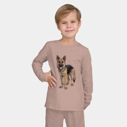 Детская пижама с лонгсливом хлопок Немецкая овчарка - фото 2