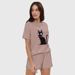 Женская пижама с шортиками хлопок Кот студии Гибли - фото 2