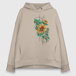 Женское худи Oversize хлопок Sunflower