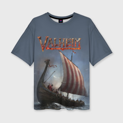 Женская футболка oversize 3D Valheim