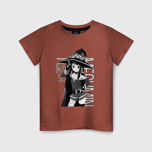 Детская футболка хлопок Мегумин, цвет кирпичный