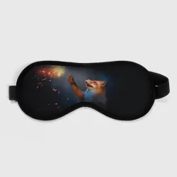 Маска для сна 3D Лиса и огонек-бабочка