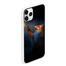 Чехол для iPhone 11 Pro Max матовый Лиса и огонек-бабочка - фото 2
