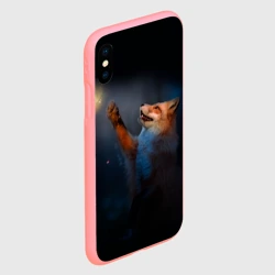 Чехол для iPhone XS Max матовый Лиса и огонек-бабочка - фото 2
