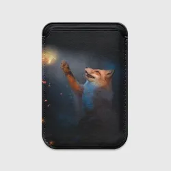 Картхолдер Magsafe магнитный Лиса и огонек-бабочка