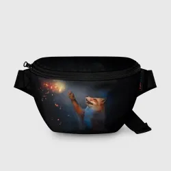 Поясная сумка 3D Лиса и огонек-бабочка