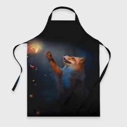 Фартук 3D Лиса и огонек-бабочка