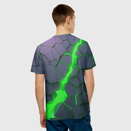 Мужская футболка 3D ЗЕЛЕНЫЙ РАЗЛОМ | 3Д РАЗЛОМ Фото 01