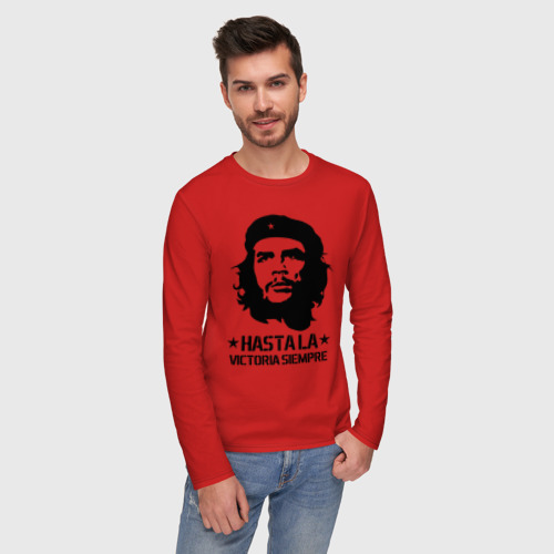 Мужской лонгслив хлопок Che Guevara Че Гевара, цвет красный - фото 3