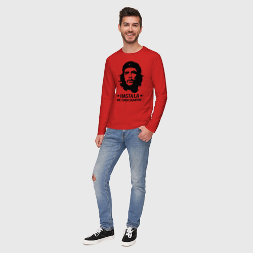 Мужской лонгслив хлопок Che Guevara Че Гевара, цвет красный - фото 5