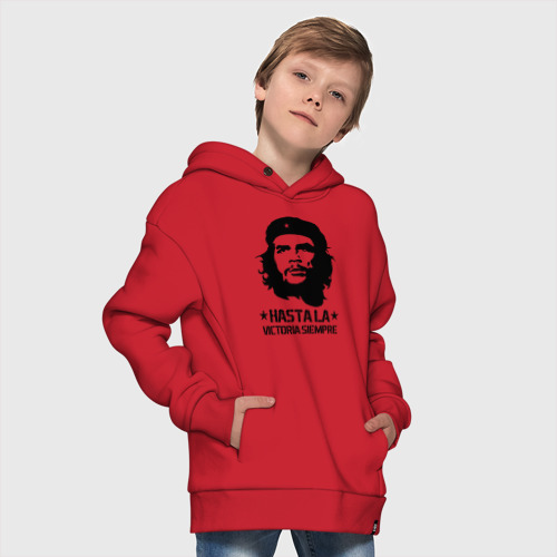 Детское худи Oversize хлопок Che Guevara Че Гевара, цвет красный - фото 9