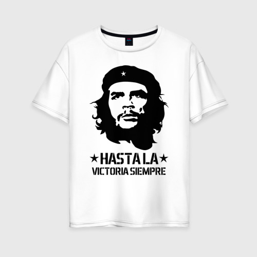 Женская футболка хлопок Oversize Che Guevara Че Гевара, цвет белый