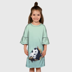 Детское платье 3D Акварельные панды - фото 2