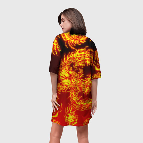 Платье-футболка 3D Дракон, цвет 3D печать - фото 4