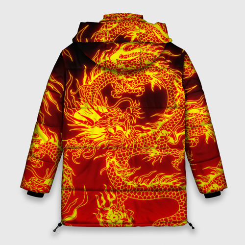 Женская зимняя куртка Oversize Дракон, цвет черный - фото 2