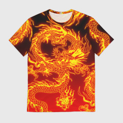 Мужская футболка 3D Дракон