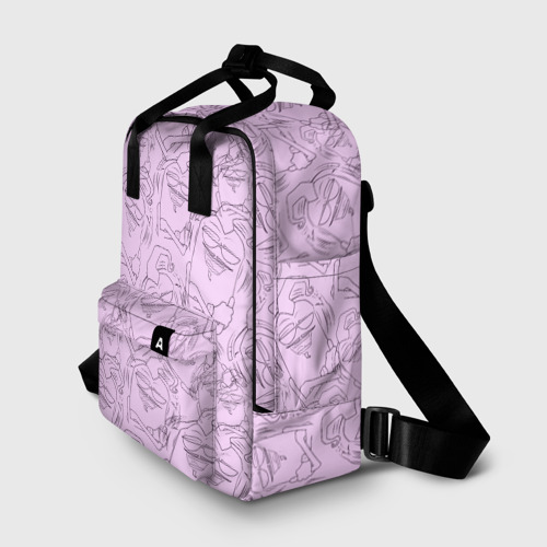 Женский рюкзак 3D с принтом Эдисон (нежно-розовый), фото на моделе #1