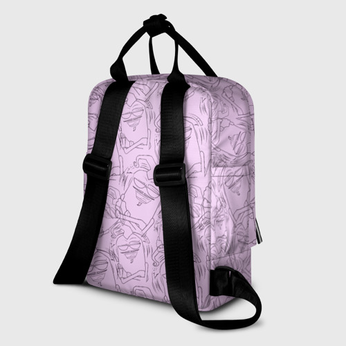 Женский рюкзак 3D с принтом Эдисон (нежно-розовый), вид сзади #1
