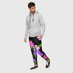 Мужские брюки 3D Ночные цветы - фото 2