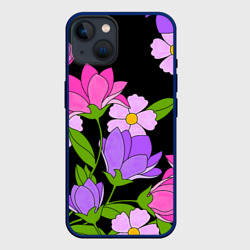 Чехол для iPhone 14 Ночные цветы