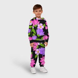Детский костюм с толстовкой 3D Ночные цветы - фото 2