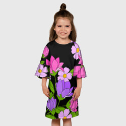 Детское платье 3D Ночные цветы - фото 2