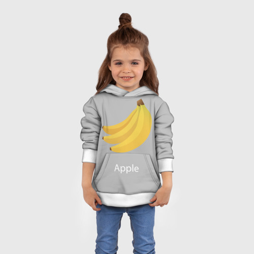 Детская толстовка 3D Banana apple, цвет белый - фото 4