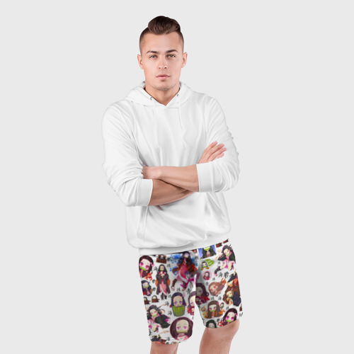 Мужские шорты спортивные Незуко, цвет 3D печать - фото 5