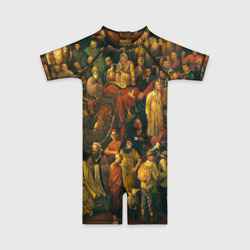 Детский купальный костюм 3D 100 знаменитых людей картина