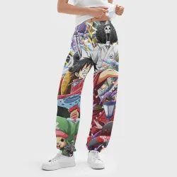 Женские джоггеры оверсайз 3D One Piece стикербомбинг - фото 2