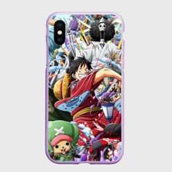 Чехол для iPhone XS Max матовый One Piece стикербомбинг