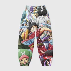 Женские джоггеры оверсайз 3D One Piece стикербомбинг