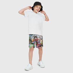 Детские спортивные шорты 3D One Piece стикербомбинг - фото 2