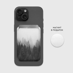 Картхолдер Magsafe магнитный Туманный лес ёлок - фото 2