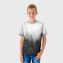 Детская футболка 3D Туманный лес ёлок - фото 2