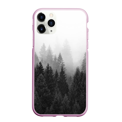 Чехол для iPhone 11 Pro Max матовый с принтом Туманный лес, вид спереди №1